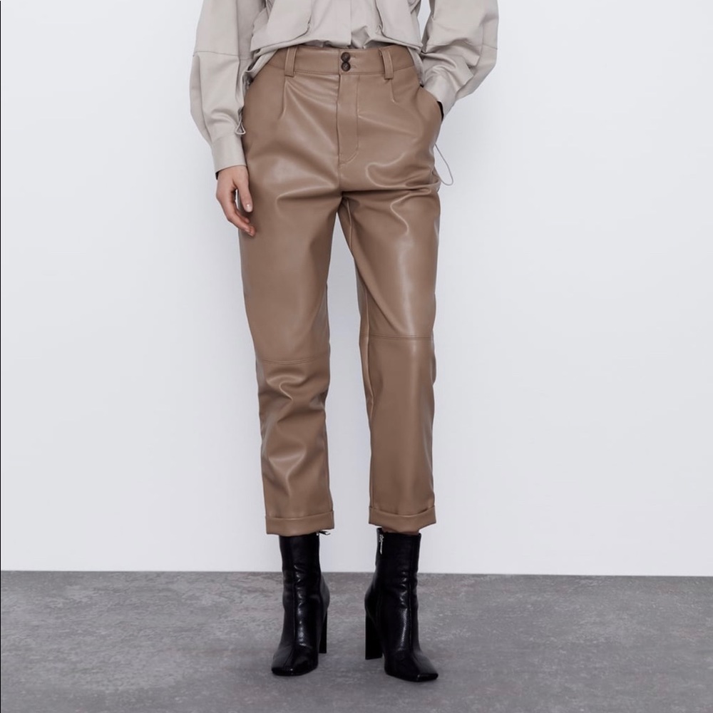 Faux Leather Pants | Zara
